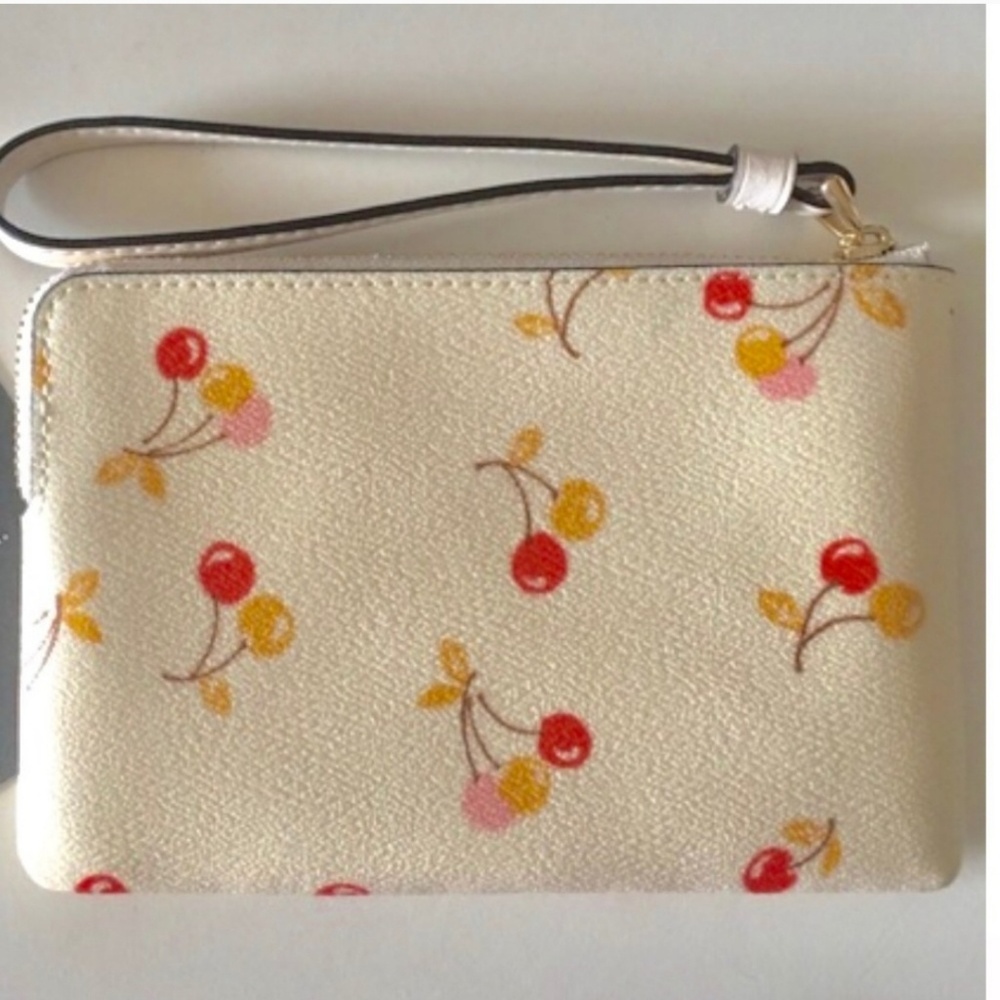 COACH Cherry Corner Zip Wristlet Wallet - Picture 3 of 4
